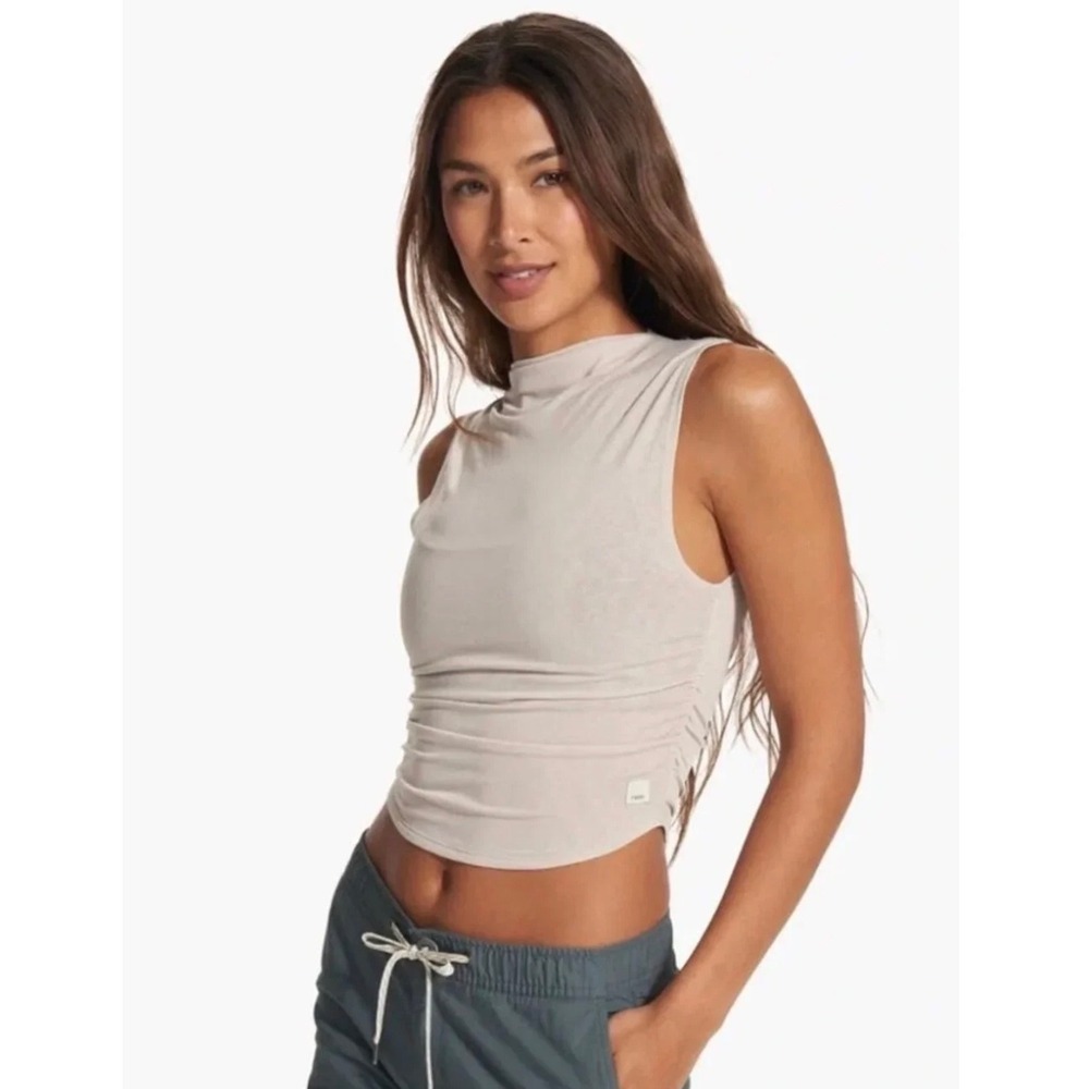 Vuori Westerlies Mock Tank - Suede - Size Small Excellent Condition